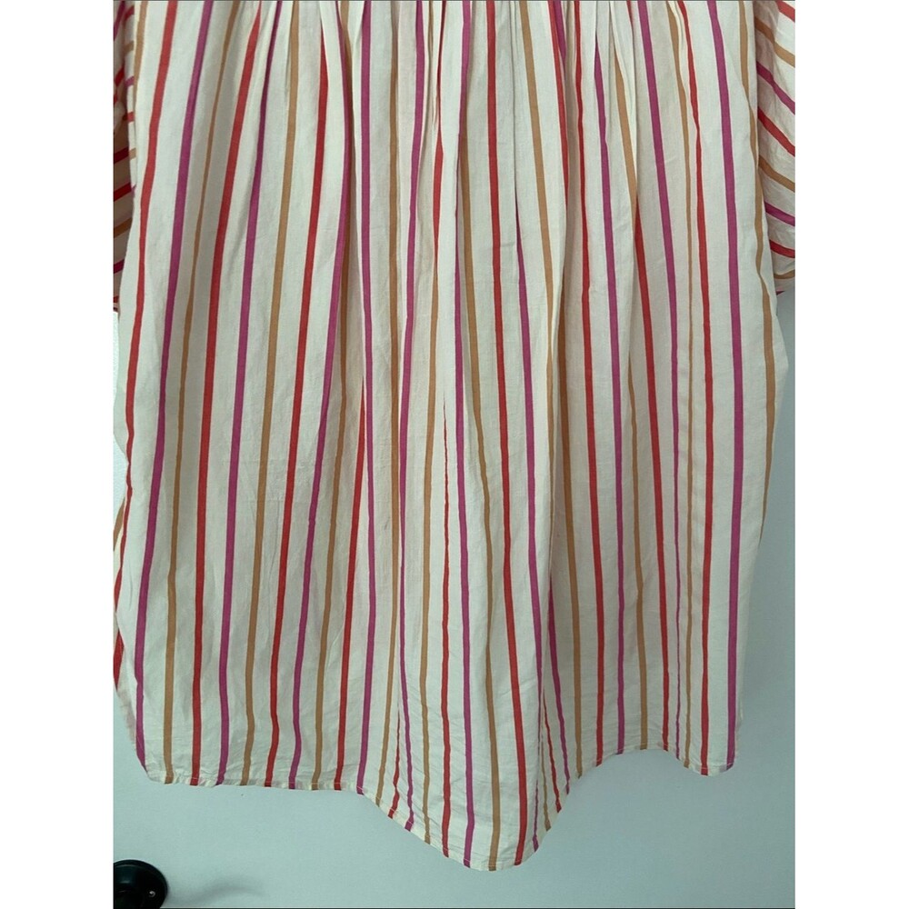 Pilcro Oversized Cream Button down Shirt with Stripes - Picture 10 of 12